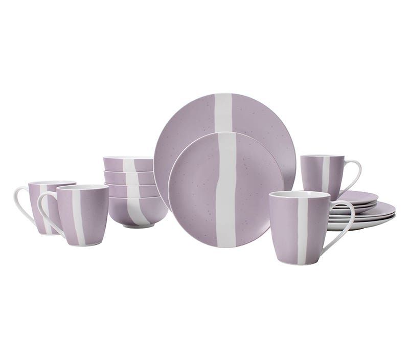 vajilla porcelana crown baccara lilablooming 4 personas Muebles
