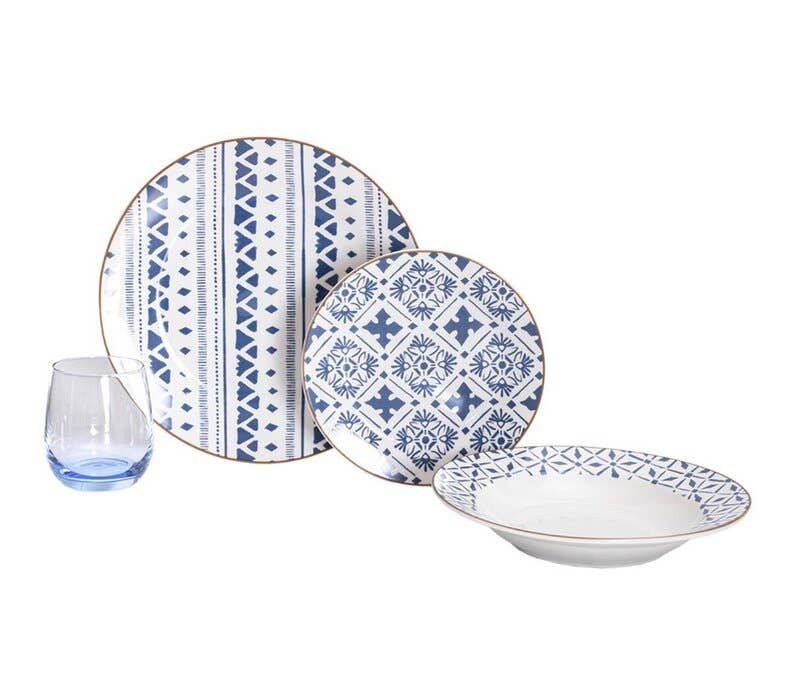 vajilla porcelana crown baccara tribalblue personas Muebles